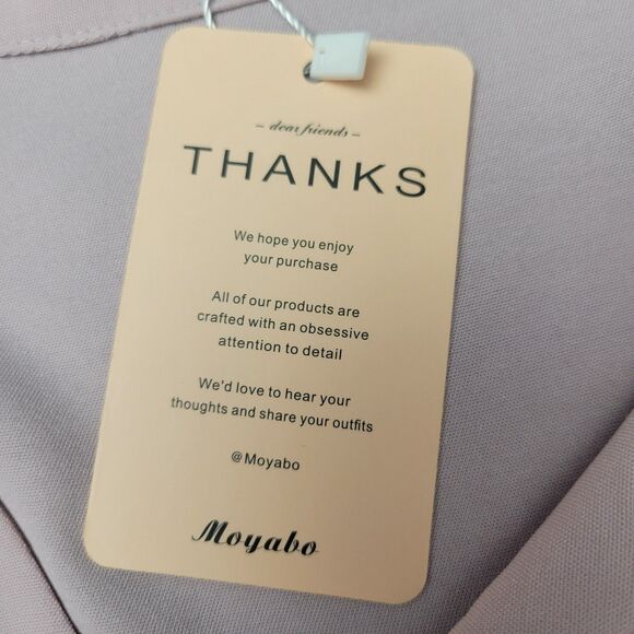 Moyabo Womens L Bow Tie Neck Roll-Up Long Sleeve Corpcore PK Chiffon Blouse NWT - Picture 6 of 9
